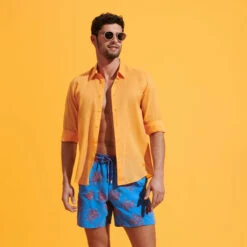 Vilebrequin Men Swim Trunks Embroidered VBQ Turtles - Limited Edition -Outdoor Beach & Swimwear MISH3C08 367 supp2 3920x3920 1