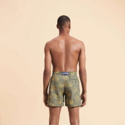 Vilebrequin Men Swim Trunks Embroidered VBQ Turtles - Limited Edition -Outdoor Beach & Swimwear MISH3C08 472 backworn 3920x3920 1