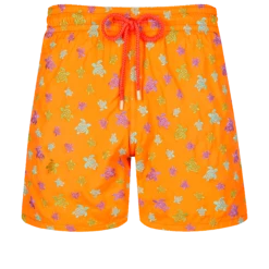 Vilebrequin Men Swim Trunks Embroidered Micro Ronde Des Tortues Rainbow - Limited Edition