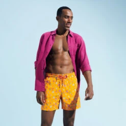 Vilebrequin Men Swim Trunks Embroidered Micro Ronde Des Tortues Rainbow - Limited Edition -Outdoor Beach & Swimwear MISH3C39 172 supp2 3920x3920 1