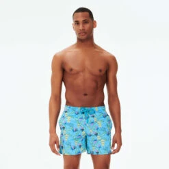 Vilebrequin Men Swim Trunks Embroidered Go Bananas - Limited Edition -Outdoor Beach & Swimwear MISU0C14 380 frontworn 3920x3920 1