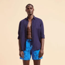 Vilebrequin Men Swim Trunks Embroidered Marché Provencal - Limited Edition -Outdoor Beach & Swimwear MISU3C09 367 supp2 3920x3920 1