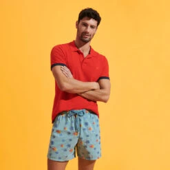 Vilebrequin Men Swim Trunks Embroidered Piranhas - Limited Edition -Outdoor Beach & Swimwear MISU3C17 372 supp1 3920x3920 1