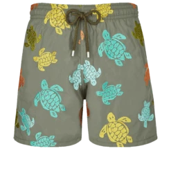 Vilebrequin Men Swim Trunks Embroidered Ronde Tortues Multicolores - Limited Edition