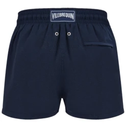 Men Short Woolen Swim Trunks Micro Carreaux- Vilebrequin X The Woolmark Company -Outdoor Beach & Swimwear MLTH2L26 390 back 3920x3920 1