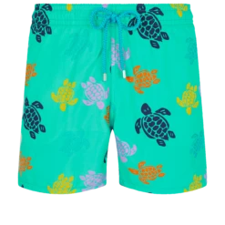 Vilebrequin Men Swim Trunks Ronde Des Tortues Multicolore