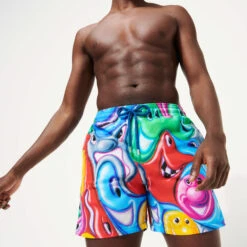 Men Swim Trunks Faces In Places - Vilebrequin X Kenny Scharf -Outdoor Beach & Swimwear MOOH2B61 987 supp1 3920x3920 1