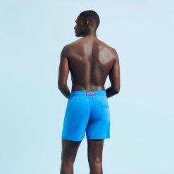 Vilebrequin Men Swim Shorts Water-reactive Piranhas -Outdoor Beach & Swimwear MOOU3D17 367 backworn 3920x3920 1