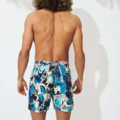Men Swim Trunks Californian Pool Dogtown - Vilebrequin X Highsnobiety -Outdoor Beach & Swimwear MOOZ0B50 344 backworn 3920x3920 1