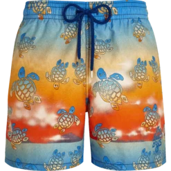 Men Swim Trunks Ronde Des Tortues Sunset - Vilebrequin X The Beach Boys