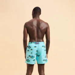 Men Swimwear Graphic Fish - Vilebrequin X La Samanna -Outdoor Beach & Swimwear MOOZ3B16 381 backworn 3920x3920 1