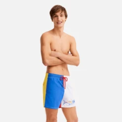 Men Swimwear Multicolor Placed Embroidery Vilebrequin Squale - Vilebrequin X JCC+ - Limited Edition 10 Men Swimwear Multicolor Placed Embroidery Vilebrequin Squale - Vilebrequin X JCC+ - Limited Edition -Outdoor Beach & Swimwear MOTH9C20 010 frontworn 3920x3920 1