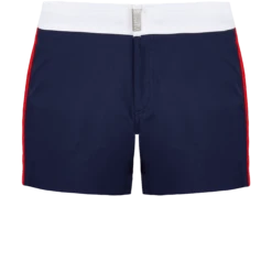Vilebrequin Men Flat Belt Stretch Swim Trunk Tricolor
