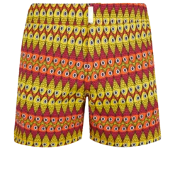 Vilebrequin Men Flat Belt Stretch Swim Trunks Fish On Line