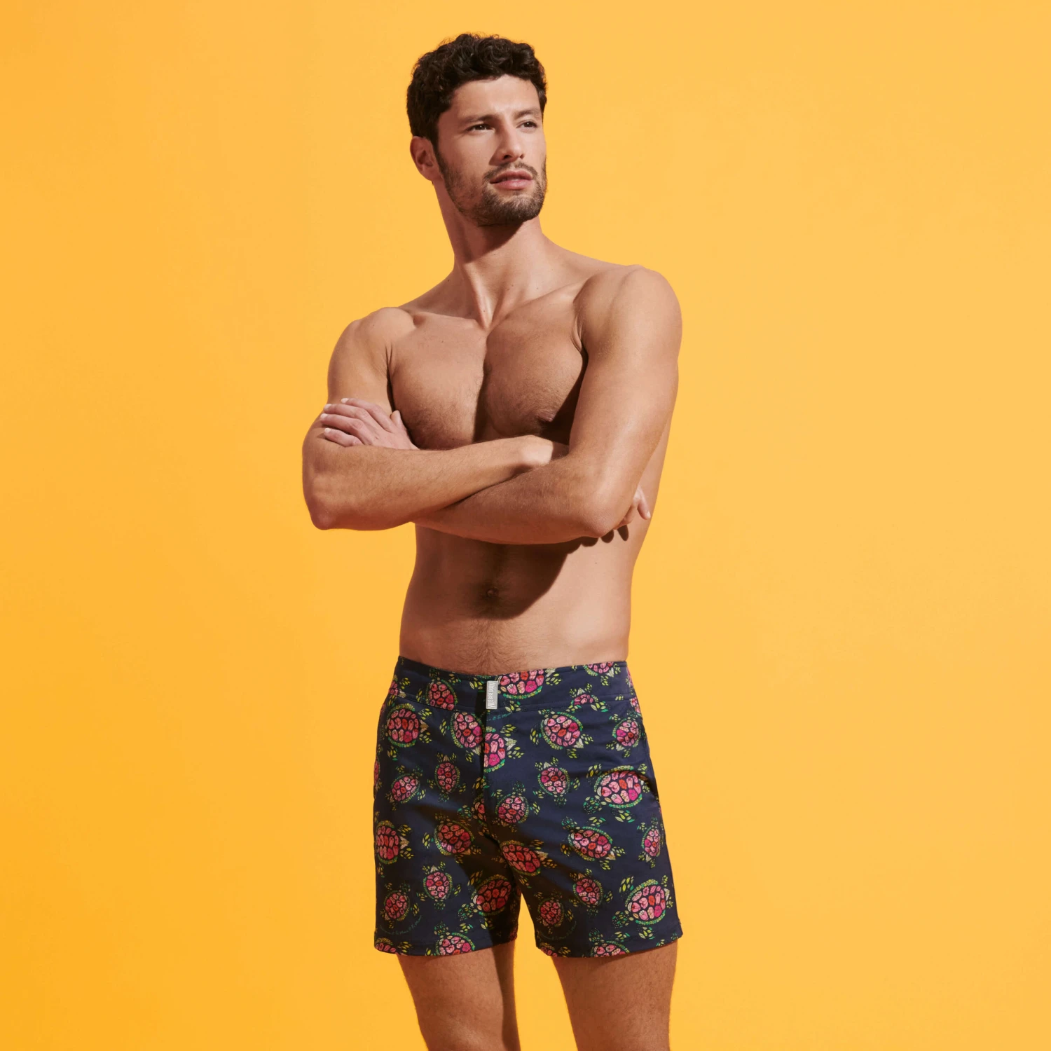 Vilebrequin Men Stretch Short Swim Trunks Flat Belt Provencal Turtles 5 Vilebrequin Men Stretch Short Swim Trunks Flat Belt Provencal Turtles - Image 3