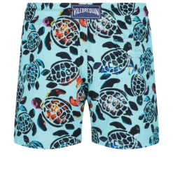 Vilebrequin Men Stretch Swim Trunks Screen Turtles -Outdoor Beach & Swimwear MSOC3F02 333 back 3920x3920 1