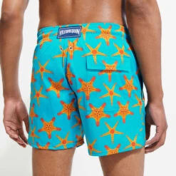 Vilebrequin Men Stretch Swimwear Starfish Dance -Outdoor Beach & Swimwear MSOC3F05 316 backworn 3920x3920 1