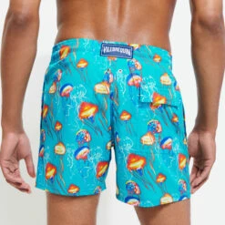 Vilebrequin Men Stretch Swim Trunks Neo Medusa -Outdoor Beach & Swimwear MSOC3F09 316 backworn 3920x3920 1