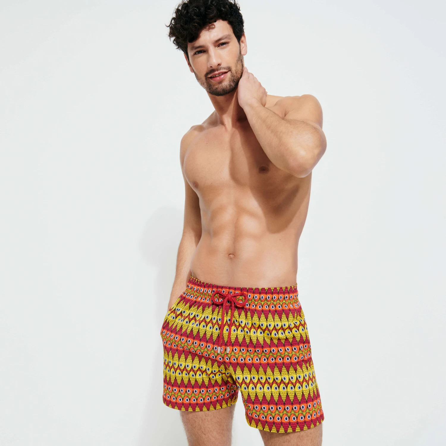 Vilebrequin Men Stretch Swim Trunks Fish On Line 5 Vilebrequin Men Stretch Swim Trunks Fish On Line - Image 3