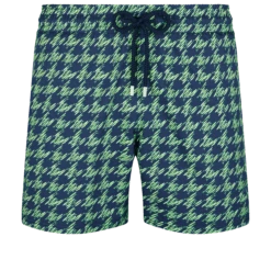 Vilebrequin Men Stretch Swim Trunks Fish Foot