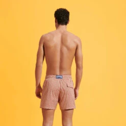 Vilebrequin Men Stretch Swim Trunks Micro Mouettes -Outdoor Beach & Swimwear MSOH3F40 121 backworn 3920x3920 1