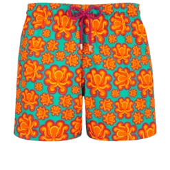 Vilebrequin Men Stretch Swim Shorts Poulpes Neon