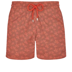 Vilebrequin Men Stretch Short Swim Trunks Jacquard Tortue