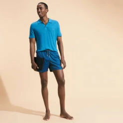 Vilebrequin Men Stretch Short Swim Trunks Jacquard Tortue -Outdoor Beach & Swimwear MSOU3E39 366 supp2 3920x3920 1