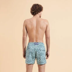 Vilebrequin Men Stretch Swim Trunks Gulf Stream -Outdoor Beach & Swimwear MSOU3F30 373 backworn 3920x3920 1