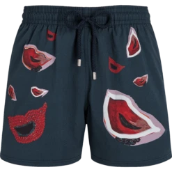 Men Stretch Swim Trunks Passion - Vilebrequin X Deux Femmes Noires