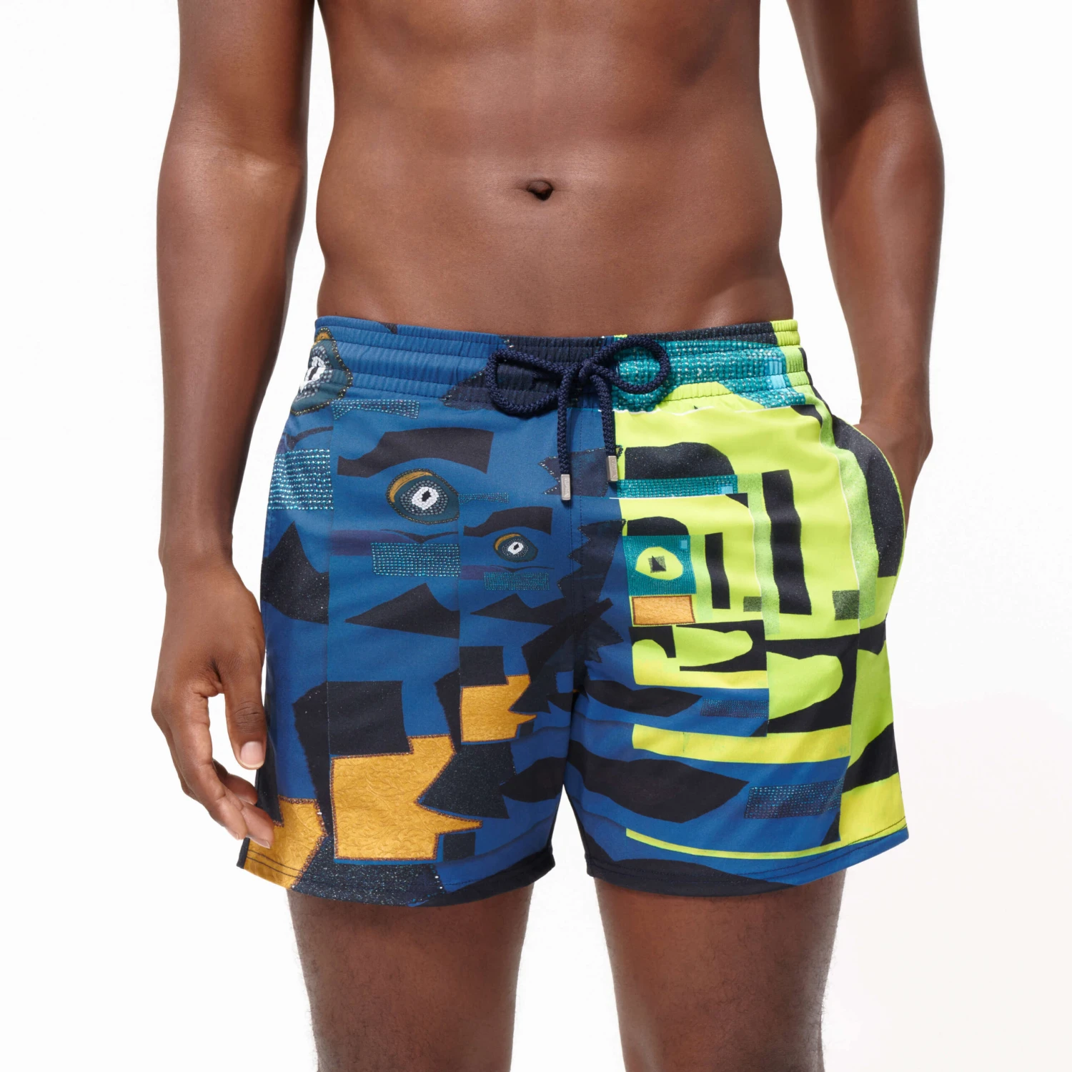 Men Stretch Swim Trunks Eternité - Vilebrequin X Deux Femmes Noires 7 Men Stretch Swim Trunks Eternité - Vilebrequin X Deux Femmes Noires - Image 5