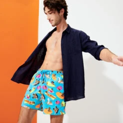 Men Swim Trunks - Vilebrequin X Derrick Adams -Outdoor Beach & Swimwear MSOZ1F92 338 supp7 3920x3920 1