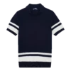 Vilebrequin Men Stripped Cotton Knit Polo -Outdoor Beach & Swimwear NRFU3P01 390 front 3920x3920 1