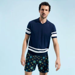 Vilebrequin Men Stripped Cotton Knit Polo -Outdoor Beach & Swimwear NRFU3P01 390 supp2 3920x3920 1