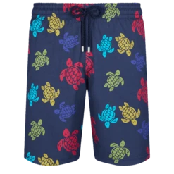 Vilebrequin Men Long Swim Trunks Ronde Des Tortues