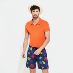 Vilebrequin Men Long Swim Trunks Ronde Des Tortues -Outdoor Beach & Swimwear OKIC3F36 390 supp1 3920x3920 1