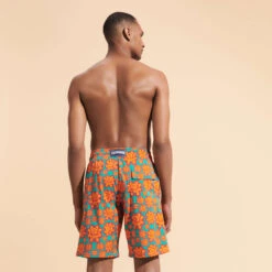 Vilebrequin Men Long Swim Trunks Poulpes Neon -Outdoor Beach & Swimwear OKIH3F41 459 backworn 3920x3920 1