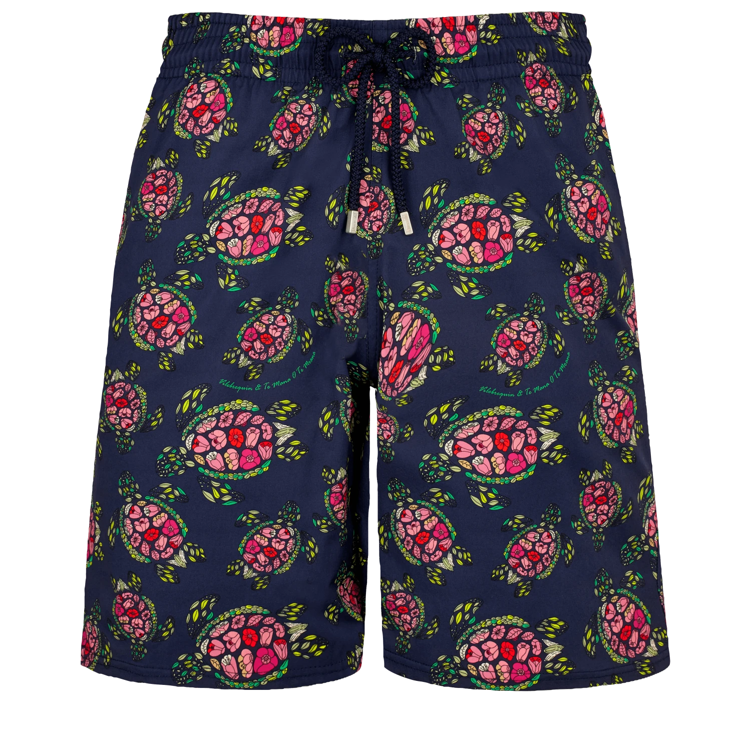 Vilebrequin Men Stretch Long Swim Trunks Provencal Turtles 3 Vilebrequin Men Stretch Long Swim Trunks Provencal Turtles