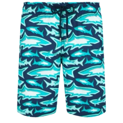 Vilebrequin Men Long Swim Trunks Requins 3D