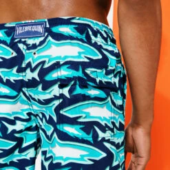 Vilebrequin Men Long Swim Trunks Requins 3D -Outdoor Beach & Swimwear OKOC3B07 390 supp3 3920x3920 1