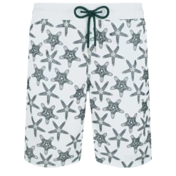 Vilebrequin Men Long Swim Trunks Starfish Dance Flocked