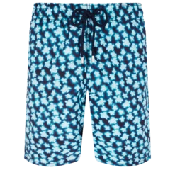 Vilebrequin Men Long Swim Trunks Blurred Turtles