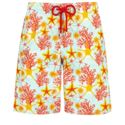 Vilebrequin Men Long Swim Trunks Starlettes & Coraux