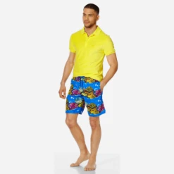 Men Swim Trunks Long Vilebrequin X Hunt Slonem -Outdoor Beach & Swimwear OKOH9B01 399 supp2 3920x3920 1