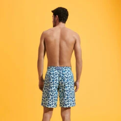 Vilebrequin Men Long Swim Trunks Turtles Leopard -Outdoor Beach & Swimwear OKOU3B05 373 backworn 3920x3920 1