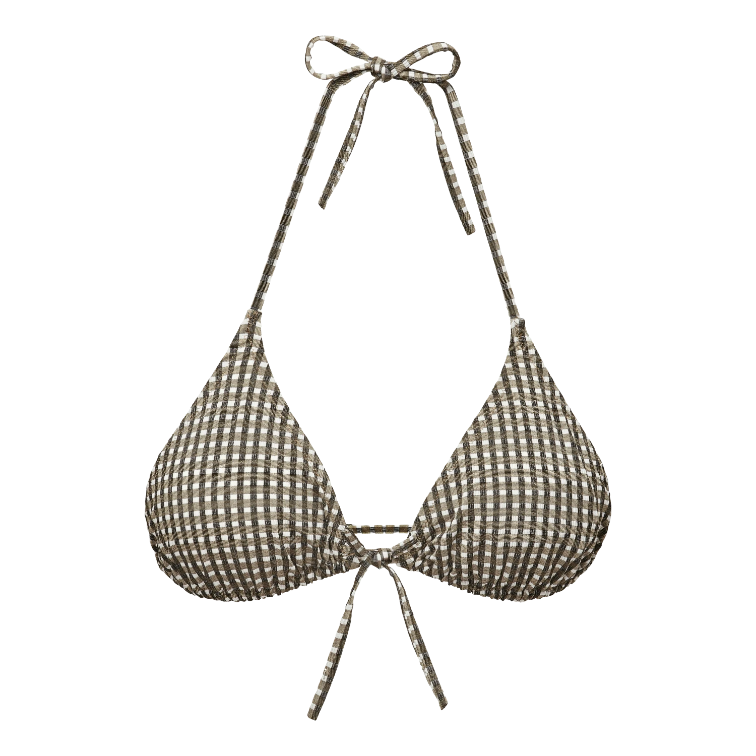 Vilebrequin Women Triangle Bikini Top Pocket Checks 3 Vilebrequin Women Triangle Bikini Top Pocket Checks