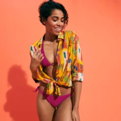 Vilebrequin Women Bikini Bottom Mini Brief To Be Tied Plumetis -Outdoor Beach & Swimwear OUFH3G79 215 supp2 3920x3920 1