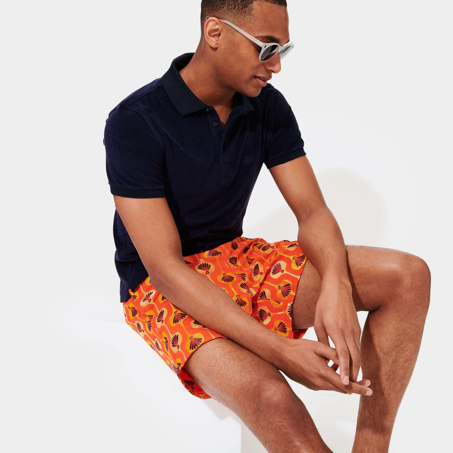 Vilebrequin Men Terry Cloth Polo Shirt Solid 8 Vilebrequin Men Terry Cloth Polo Shirt Solid - Image 6