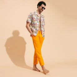 Vilebrequin Men Straight Linen Pants Solid -Outdoor Beach & Swimwear PAHU3U01 172 supp1 3920x3920 1