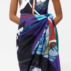 Cotton Voile Women Pareo Envoûtement - Vilebrequin X Deux Femmes Noires -Outdoor Beach & Swimwear PARU3V88 354 supp1 3920x3920 1